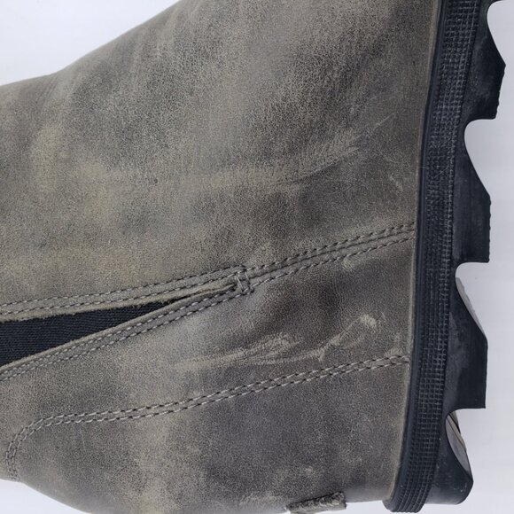 Sorel Joan of Artic Wedge ll Zip Bootie Boots 7.5 Womens Leather Ankle Gray - Picture 10 of 10